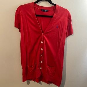 Ralph Lauren XL Red Cardigan